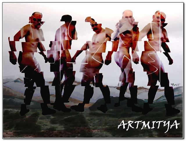 Artist caught in time and space